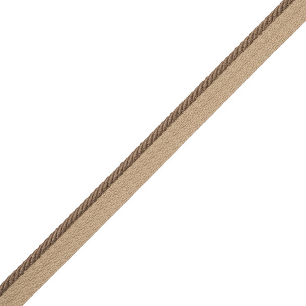 1/8" Saisons Cord With Tape Trim by Samuel & Sons in Driftwood