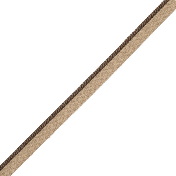 1/8" Saisons Cord With Tape Trim by Samuel & Sons in Coconut