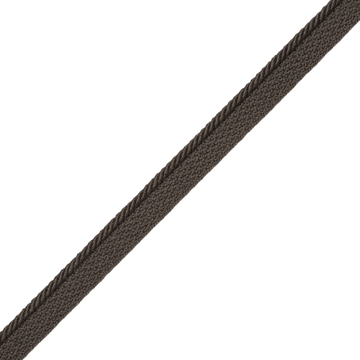 1/8" Saisons Cord With Tape Trim by Samuel & Sons in Charcoal