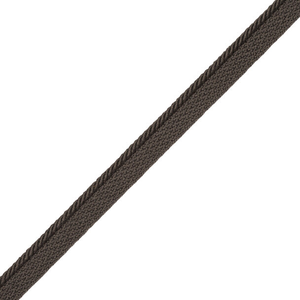 1/8" Saisons Cord With Tape Trim by Samuel & Sons in Charcoal