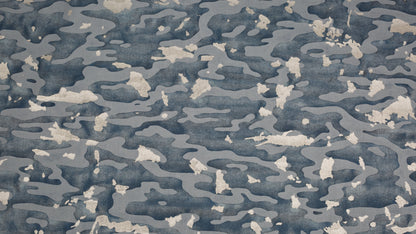 Camo Isole Faded blue & silvery gold texture