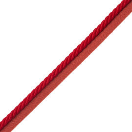 3/8" Saisons Cord With Tape Trim by Samuel & Sons in Geranium