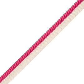 3/8" Saisons Cord With Tape Trim by Samuel & Sons in Azalea