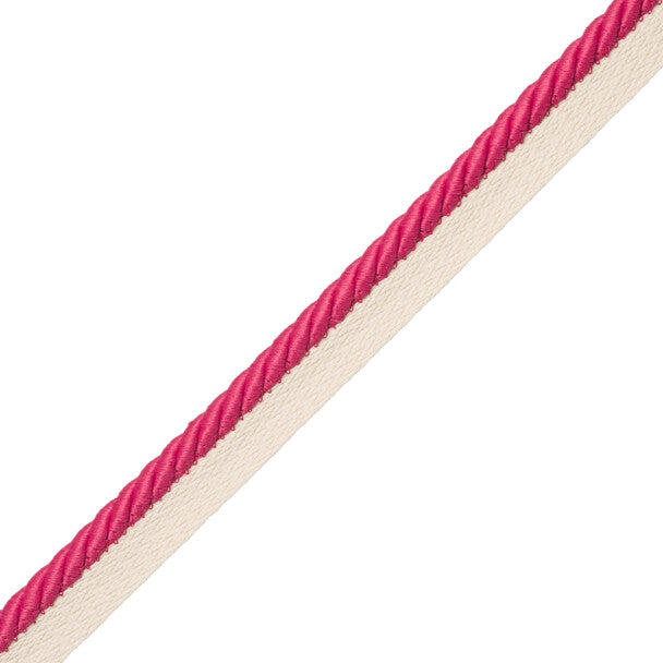 3/8" Saisons Cord With Tape Trim by Samuel & Sons in Azalea