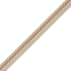 3/8" Saisons Cord With Tape Trim by Samuel & Sons in Sand Dune