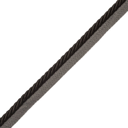 3/8" Saisons Cord With Tape Trim by Samuel & Sons in Jet