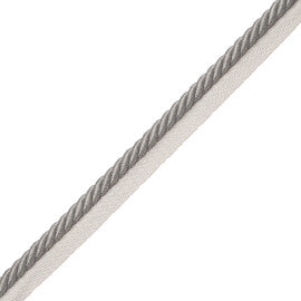 3/8" Saisons Cord With Tape Trim by Samuel & Sons in Stone
