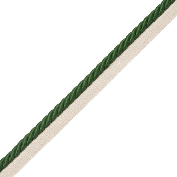 3/8" Saisons Cord With Tape Trim by Samuel & Sons in Basil