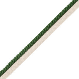 3/8" Saisons Cord With Tape Trim by Samuel & Sons in Basil