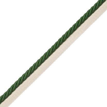 3/8" Saisons Cord With Tape Trim by Samuel & Sons in Basil