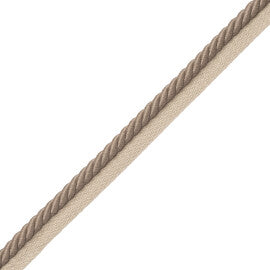 3/8" Saisons Cord With Tape Trim by Samuel & Sons in Driftwood