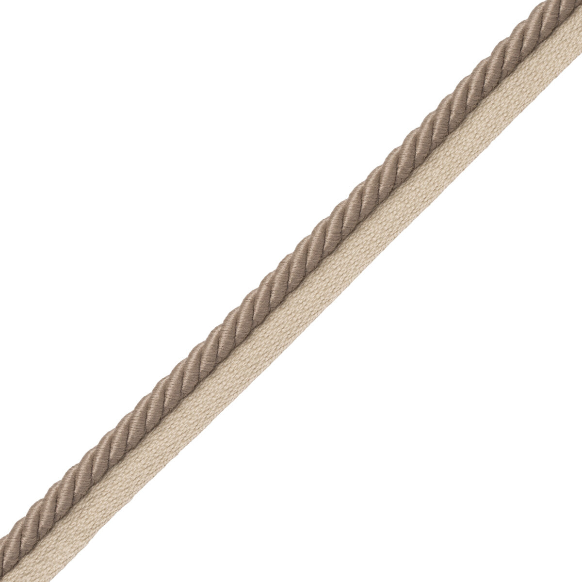 3/8" Saisons Cord With Tape Trim by Samuel & Sons in Driftwood