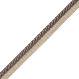 3/8" Saisons Cord With Tape Trim by Samuel & Sons in Coconut
