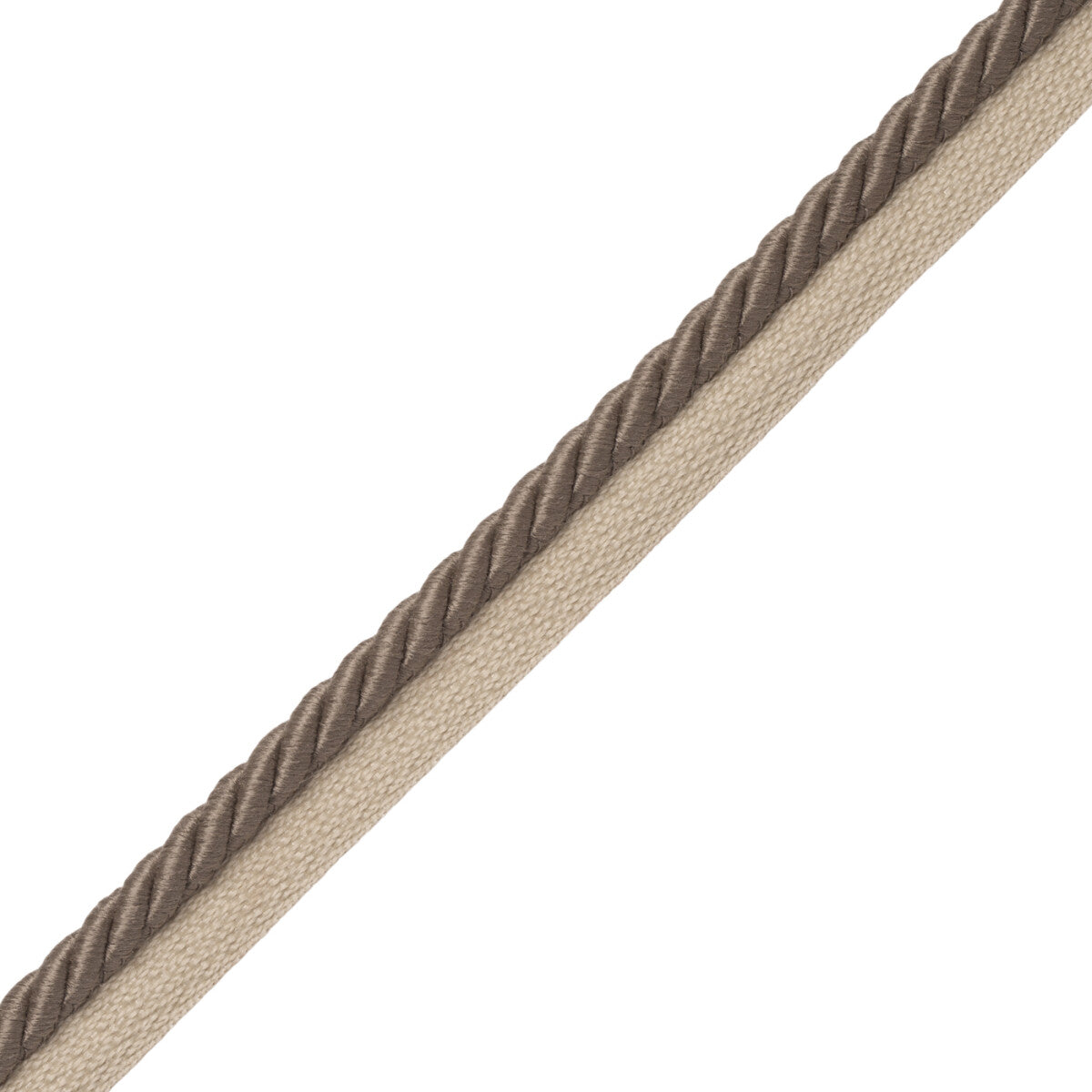 3/8" Saisons Cord With Tape Trim by Samuel & Sons in Coconut