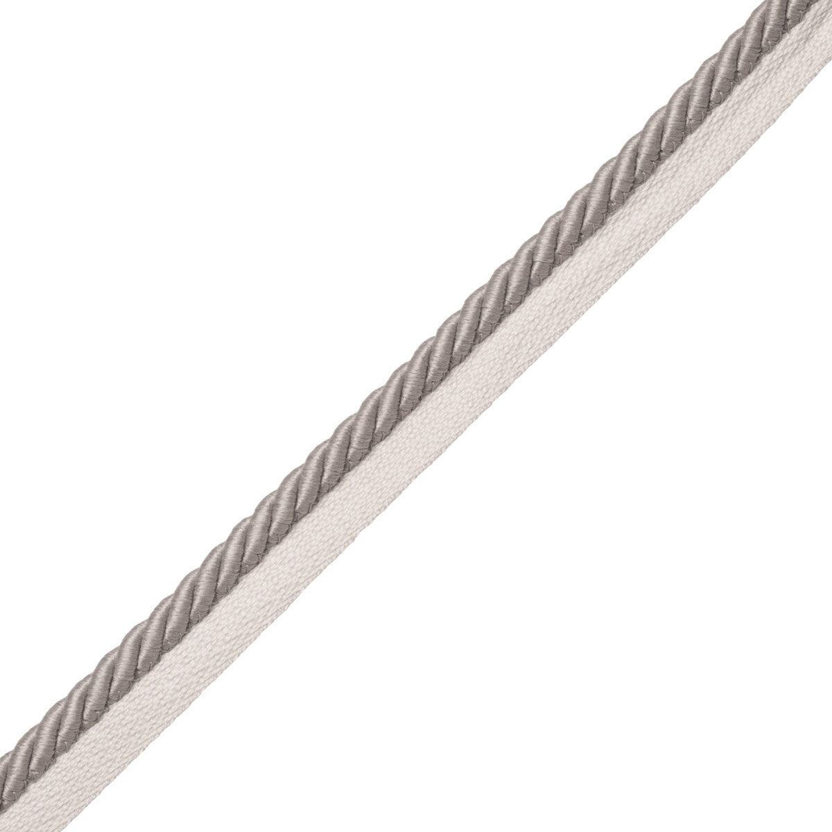 3/8" Saisons Cord With Tape Trim by Samuel & Sons in Granite