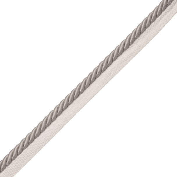 3/8" Saisons Cord With Tape Trim by Samuel & Sons in Granite