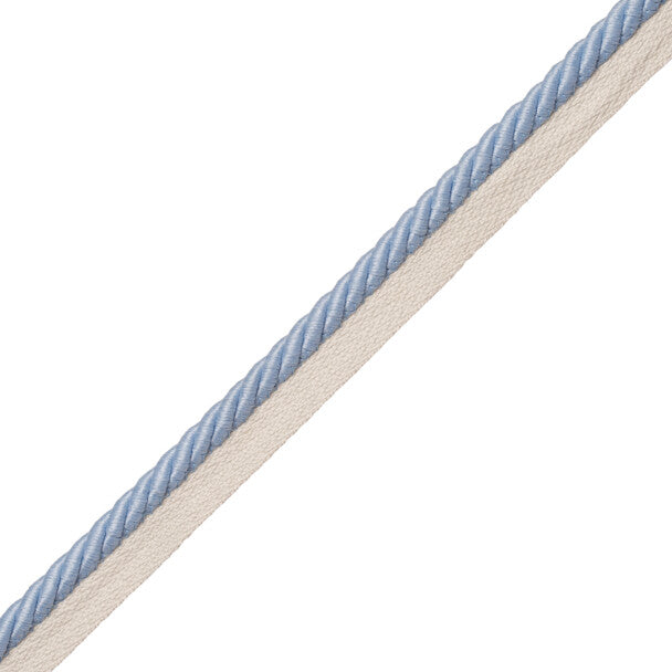 3/8" Saisons Cord With Tape Trim by Samuel & Sons in Sky