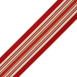 Saisons Stripe Border Trim by Samuel & Sons in Geranium