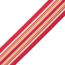 Saisons Stripe Border Trim by Samuel & Sons in Azalea