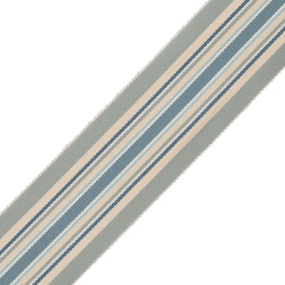 Saisons Stripe Border Trim by Samuel & Sons in Mist