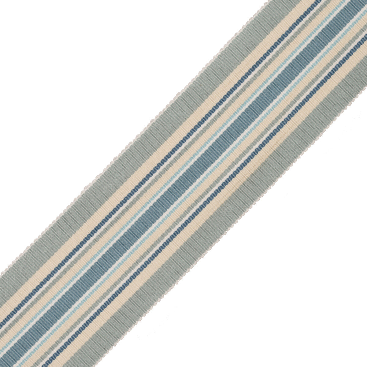 Saisons Stripe Border Trim by Samuel & Sons in Mist
