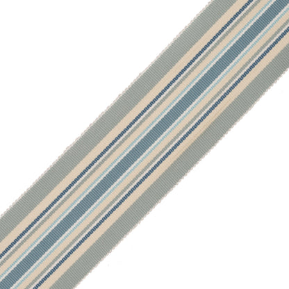 Saisons Stripe Border Trim by Samuel & Sons in Mist
