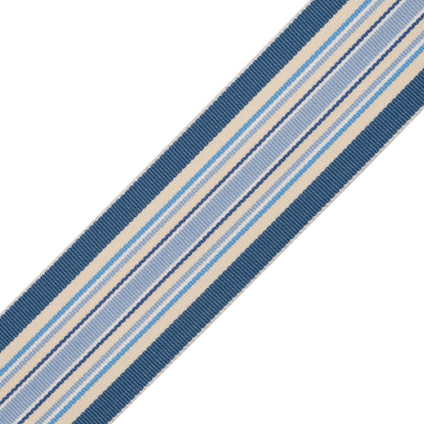 Saisons Stripe Border Trim by Samuel & Sons in Marine