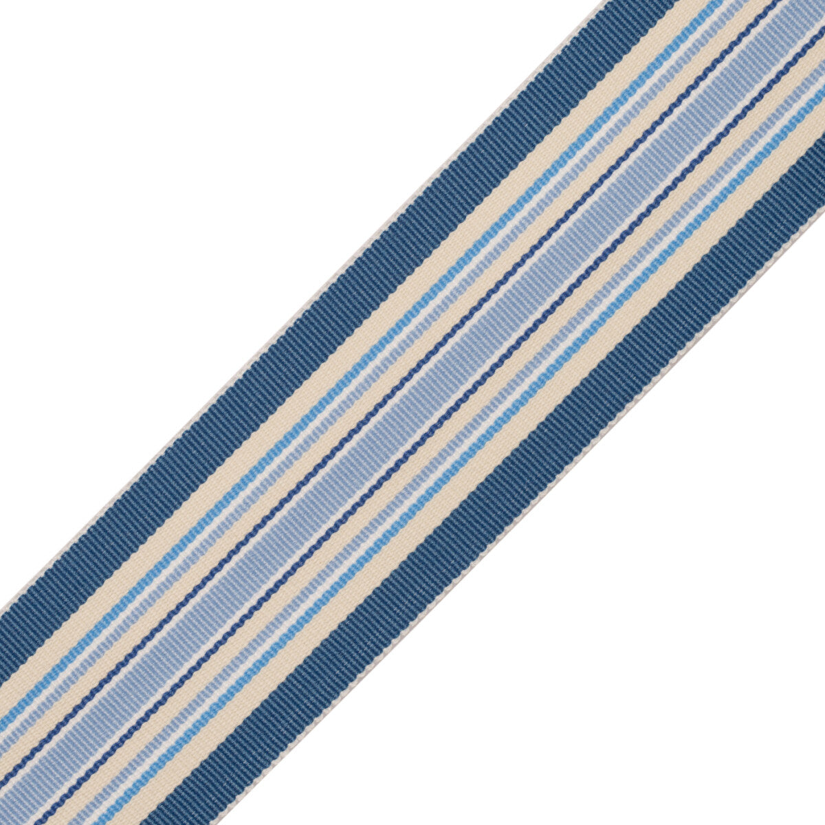 Saisons Stripe Border Trim by Samuel & Sons in Marine