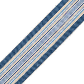 Saisons Stripe Border Trim by Samuel & Sons in Marine