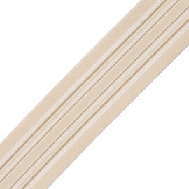 Saisons Stripe Border Trim by Samuel & Sons in Canvas