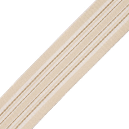 Saisons Stripe Border Trim by Samuel & Sons in Canvas
