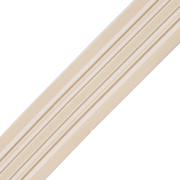 Saisons Stripe Border Trim by Samuel & Sons in Canvas