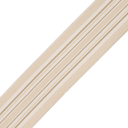Saisons Stripe Border Trim by Samuel & Sons in Canvas