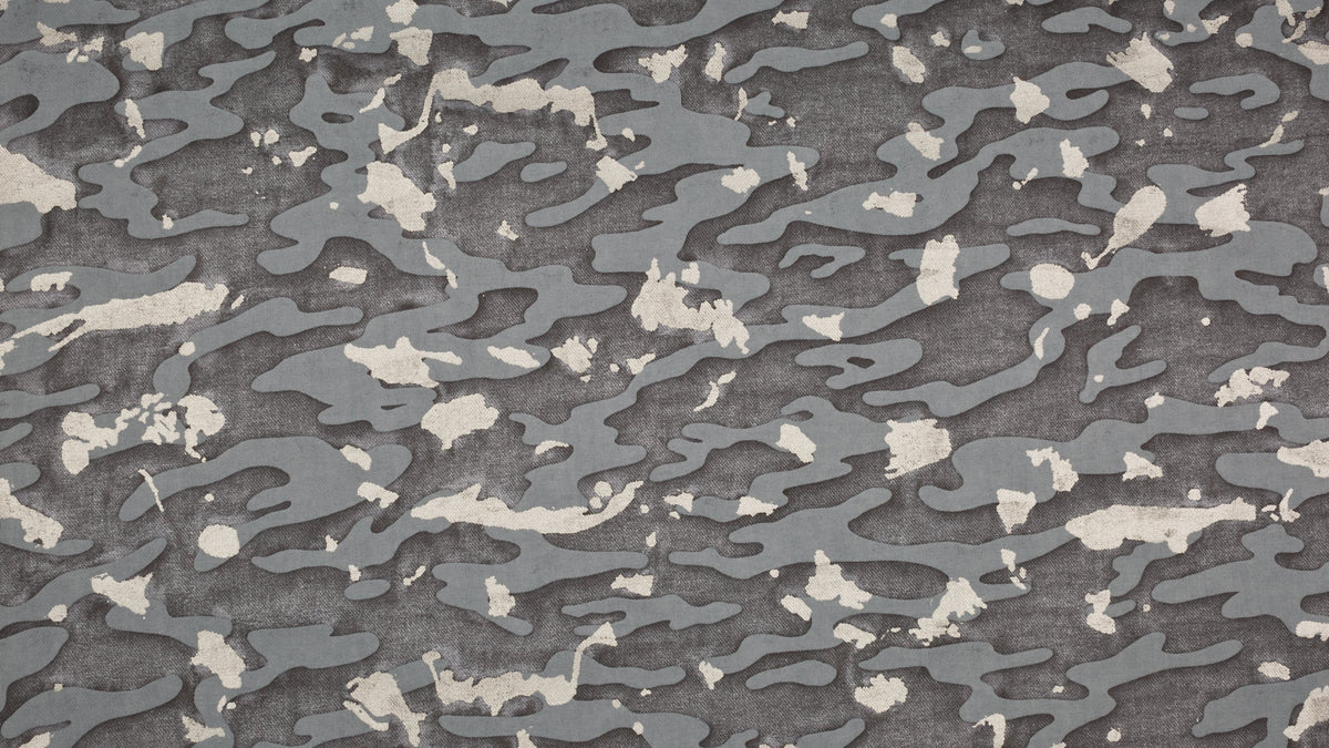 Camo Isole Charcoal & gold texture
