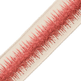 Tenga Embroidered Border Trim by Samuel & Sons in Azalea