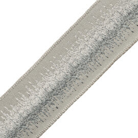 Tenga Embroidered Border Trim by Samuel & Sons in Glass
