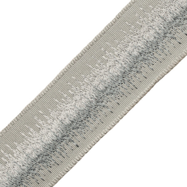 Tenga Embroidered Border Trim by Samuel & Sons in Glass