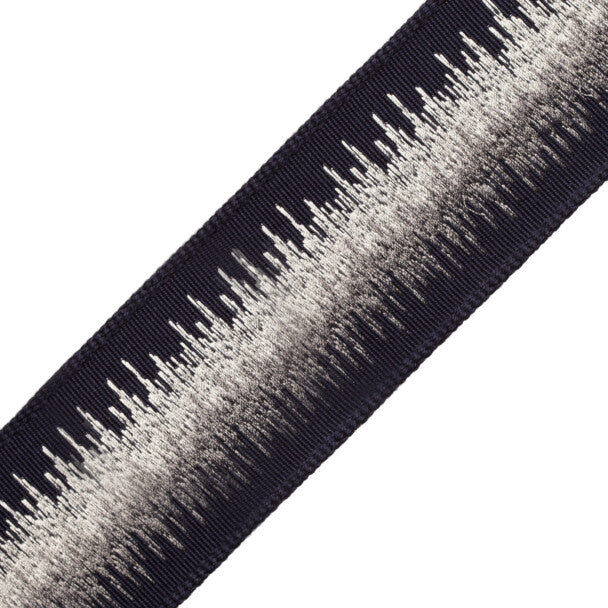Tenga Embroidered Border Trim by Samuel & Sons in Moonbeam