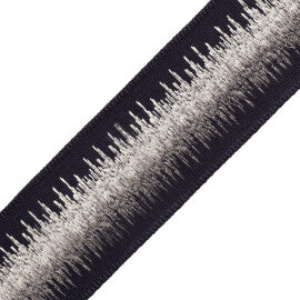 Tenga Embroidered Border Trim by Samuel & Sons in Moonbeam