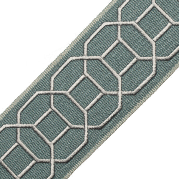 Sakiori Embroidered Border Trim by Samuel & Sons in Lake