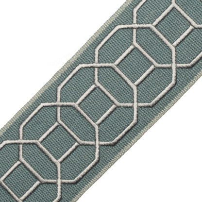 Sakiori Embroidered Border Trim by Samuel & Sons in Lake