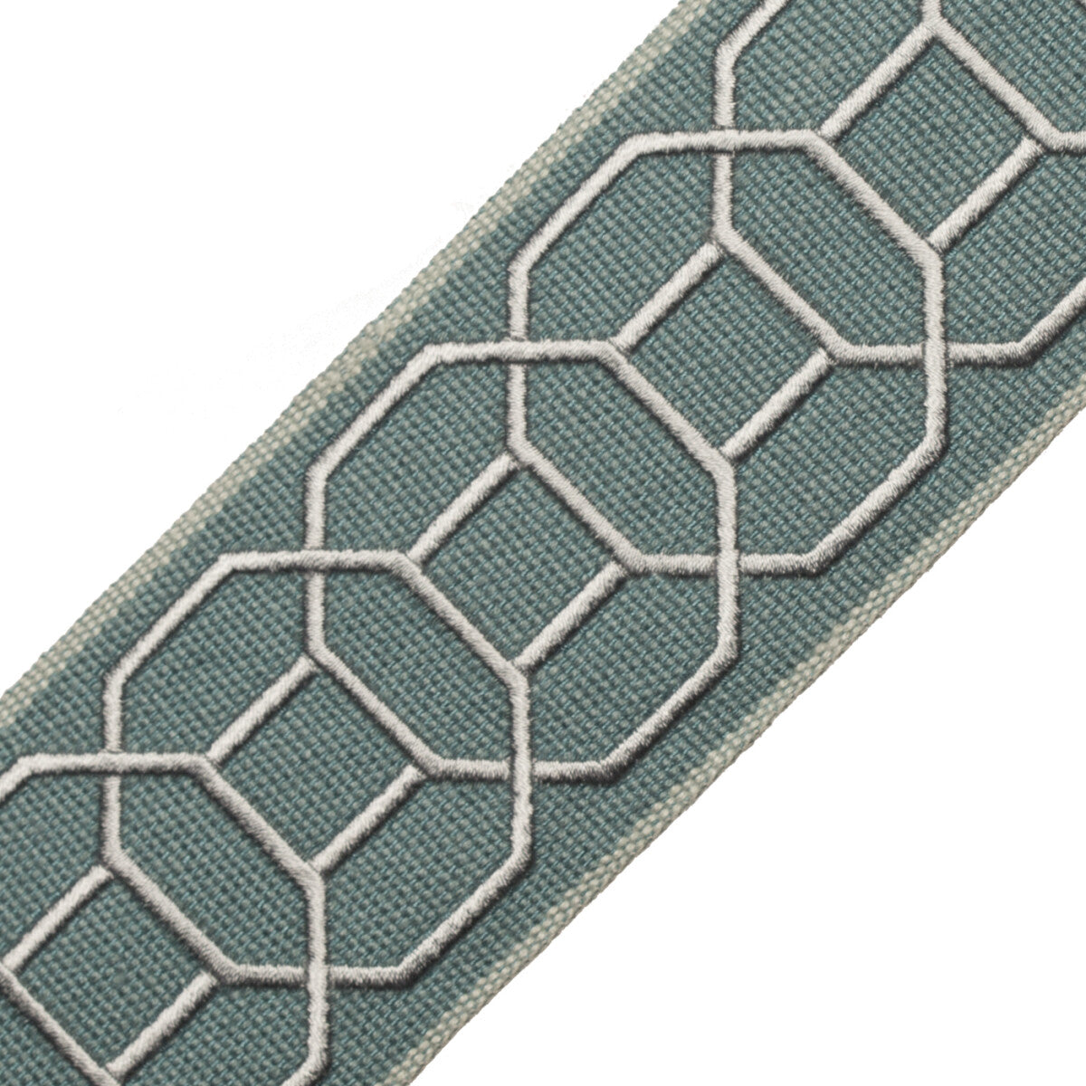 Sakiori Embroidered Border Trim by Samuel & Sons in Lake