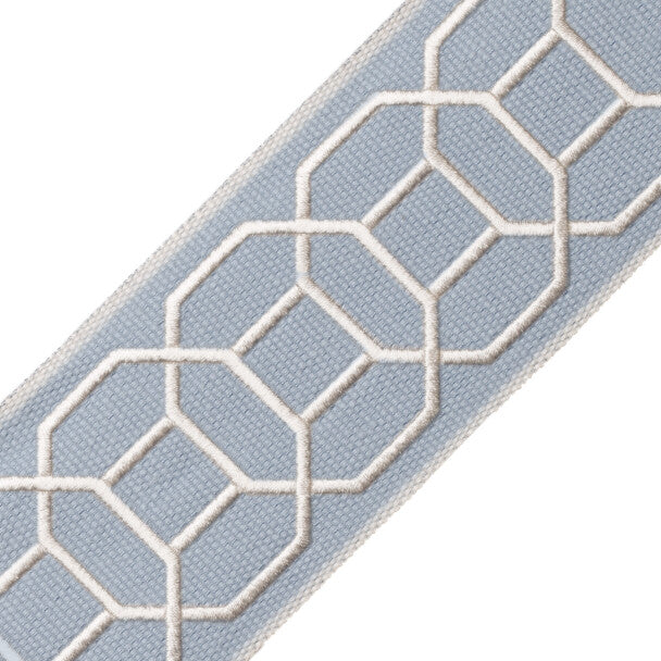 Sakiori Embroidered Border Trim by Samuel & Sons in Porcelain