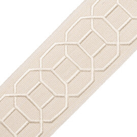 Sakiori Embroidered Border Trim by Samuel & Sons in Salt