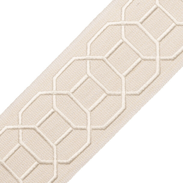 Sakiori Embroidered Border Trim by Samuel & Sons in Salt