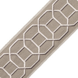 Sakiori Embroidered Border Trim by Samuel & Sons in Mist