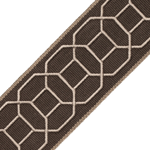 Sakiori Embroidered Border Trim by Samuel & Sons in Charcoal