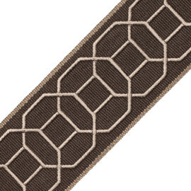 Sakiori Embroidered Border Trim by Samuel & Sons in Charcoal