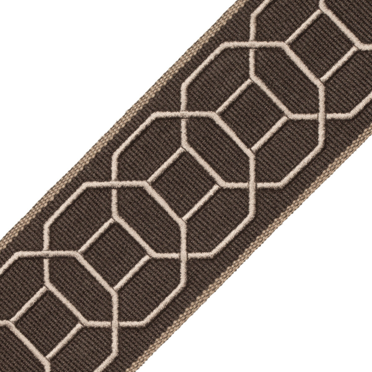 Sakiori Embroidered Border Trim by Samuel & Sons in Charcoal