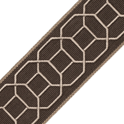 Sakiori Embroidered Border Trim by Samuel & Sons in Charcoal